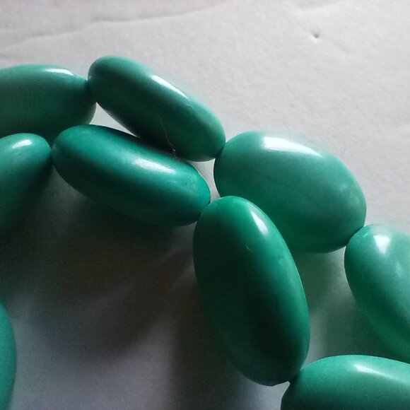 Gorgeous Vintage Native American Tumbled Turquoise and Silver Necklace - Picture 2 of 10